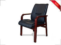 Кресло конференционное Лацио кожа черное