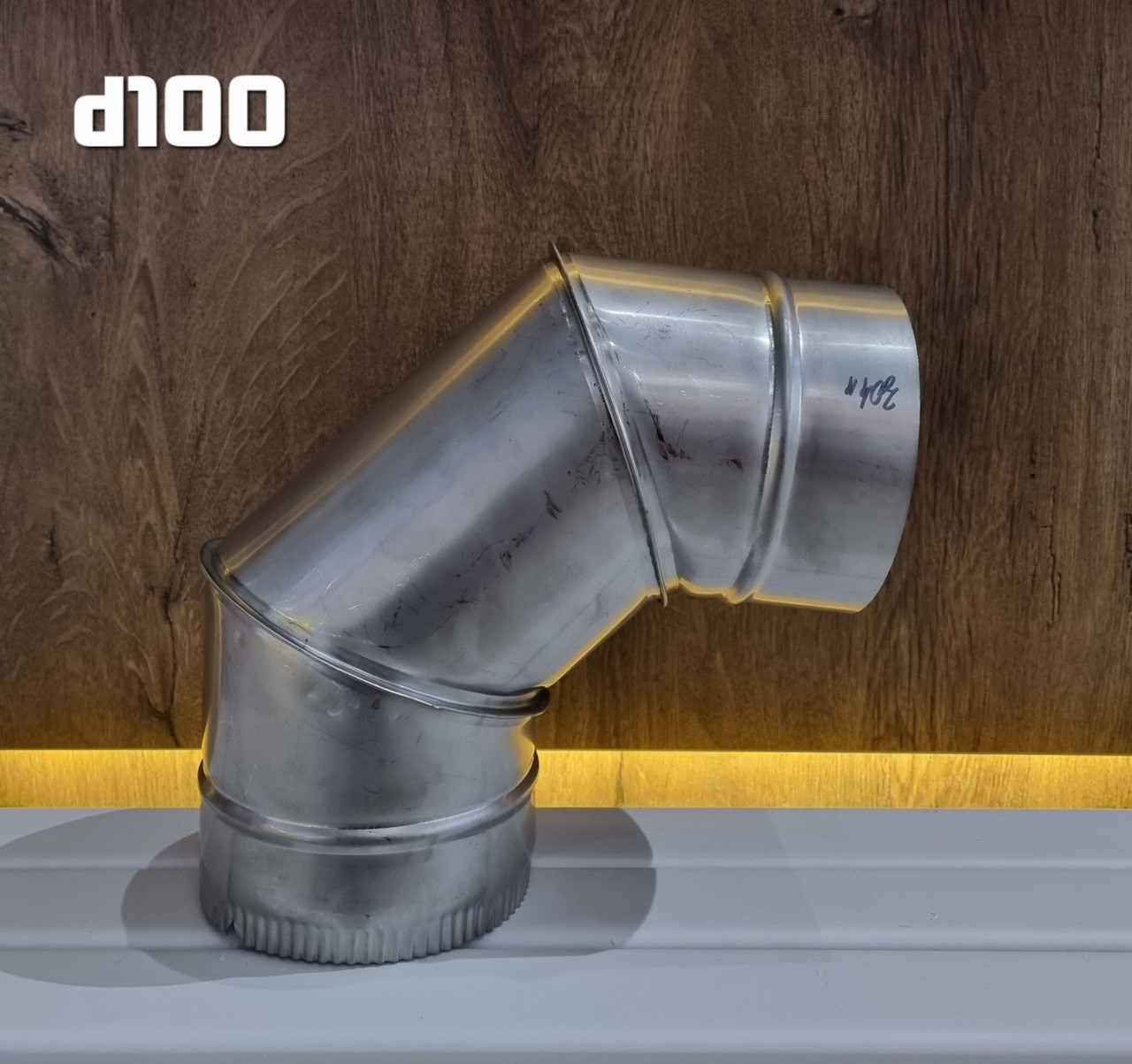 Коліно 90° нержавійка AISI 304 d-100