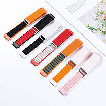 Ремінець для Xiaomi Amazfit GTS 3 нейлоновий Чорний з синім, фото 5