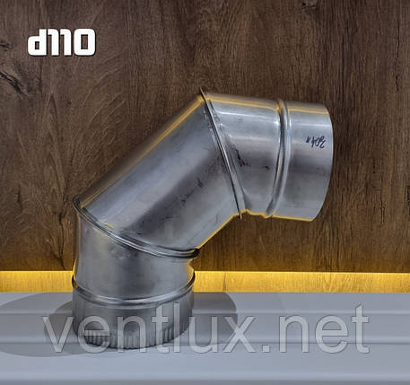 Коліно 90° нержавійка AISI 304 d-110, фото 1