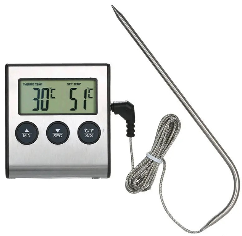 Термометр для м'яса Kcasa TP-700 з виносним датчиком (-25...250 °С)