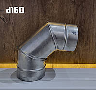 Коліно 90° нержавійка AISI 304 d-160