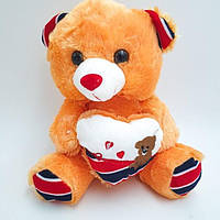Плюшевый мишка Тедди с сердцем (Orange) | Говорящая мягкая игрушка