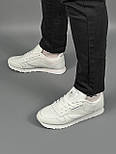 Чоловічі кросівки Reebok Classic Leather весна-осінь білі. Живе фото (рібок класік), фото 9