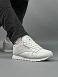 Чоловічі кросівки Reebok Classic Leather весна-осінь білі. Живе фото (рібок класік), фото 8