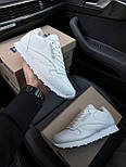 Чоловічі кросівки Reebok Classic Leather весна-осінь білі. Живе фото (рібок класік), фото 6