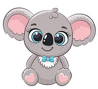Наклейка для ростовой фигуры "Милая коала с большими глазами" 80х94см / интерьерная наклейка (без обреза)