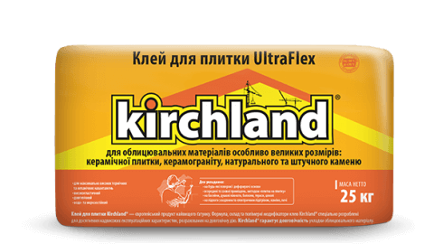 Клей для плитки та керамограніту Kirchland UltraFlex (25кг)