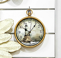 Часы настенные винтажные карманные часы с маяком 31 см