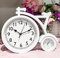 Часы настенные белый велосипед 25*31 см