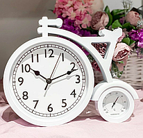 Настінний годинник білий велосипед 25*31 см