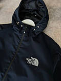 Вітровка чоловіча The North Face куртка синя спортивна плащівка весна осінь із капюшоном демісезон рефлективн, фото 2