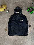 Вітровка чоловіча The North Face куртка синя спортивна плащівка весна осінь із капюшоном демісезон рефлективн, фото 8