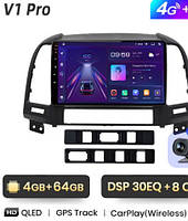 Junsun 4G Android магнитола для hyundai Santa Fe 2 2006-2012 wifi 4G + WiFi (4 ГБ ОЗУ+64)