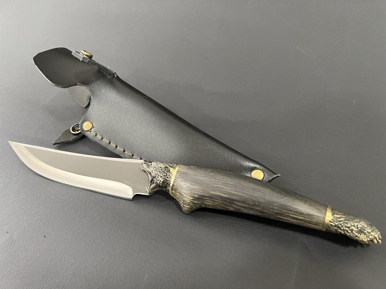 Ніж ручної роботи "Ведмідь" з лапою, фото 1