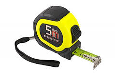 Рулетка Magnetic 5 м x 19 мм, флуоресцентна стрічка, гумове покриття  FESTA (Чехія)