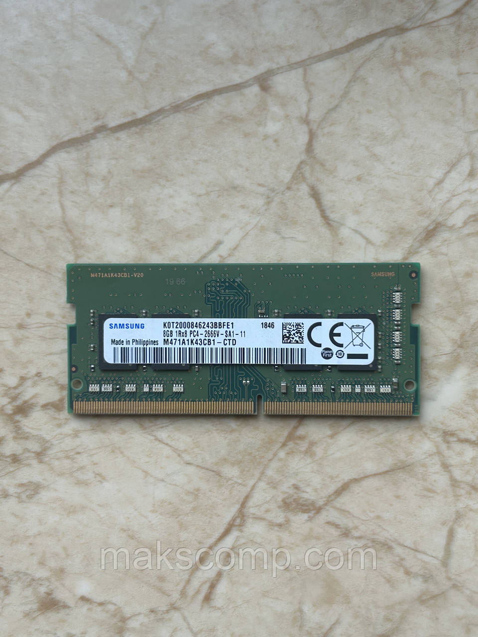 Пам' ять Samsung 8Gb PC4-2666V DDR4 Somm (M471A1K43CB1-CTD)