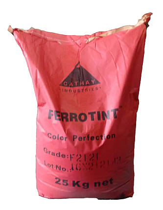 Пігмент цегляний залізоокисний FERROTINT F 2121 неорганічний Cathay Pigments Group сухий Китай 25 кг, фото 1