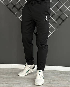 Чоловічі спортивні штани Jordan чорні весняні  ⁇  Штани чоловічі Джордан бавовняні