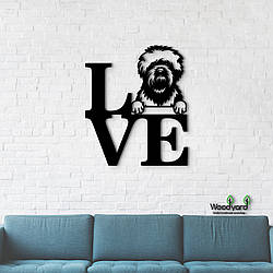Панно Love Аффенпінчер 20x23 см - Картини та лофт декор з дерева на стіну.