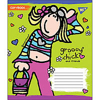 Зошит учнівський А5 12 аркушів лінія YES GROOVY CHICK