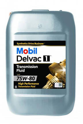 Олива трансмісійна Delvac 1 Transmission Fluid 75W-80 Mobil - 20 л, фото 1