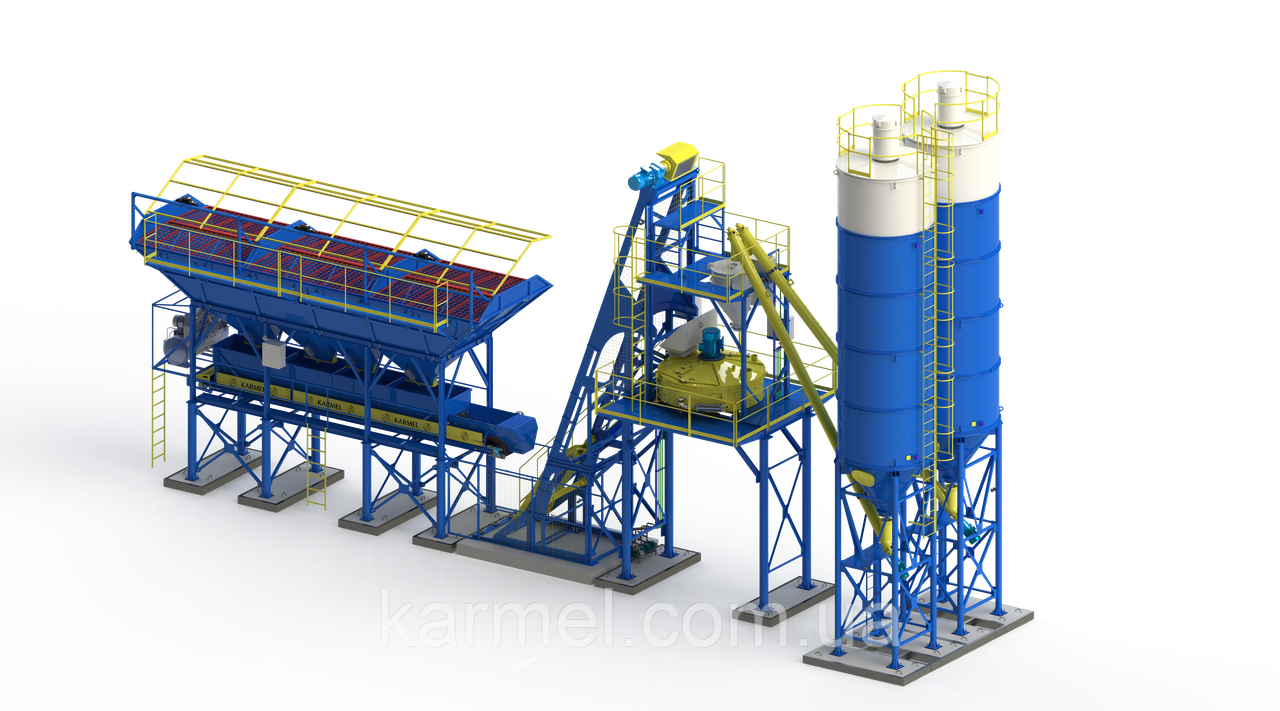 Бетоносмесительная установка KARMEL 30С STANDART (30 м.куб/час.) - фото 1 - id-p1696882254