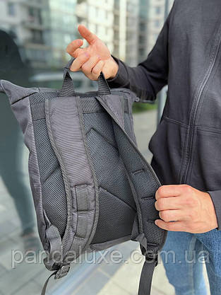 Рюкзак RollTop ролл чорний міський спортивний туристичний, фото 5