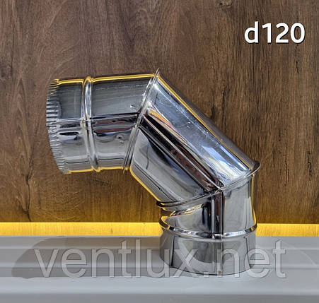 Коліно 90° нержавійка AISI 430 d-120, фото 1