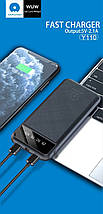 Універсальний мобільний Power Bank WUW Y110 10000 mAh Портативний зарядний пристрій для телефона з дисплеєм, фото 3