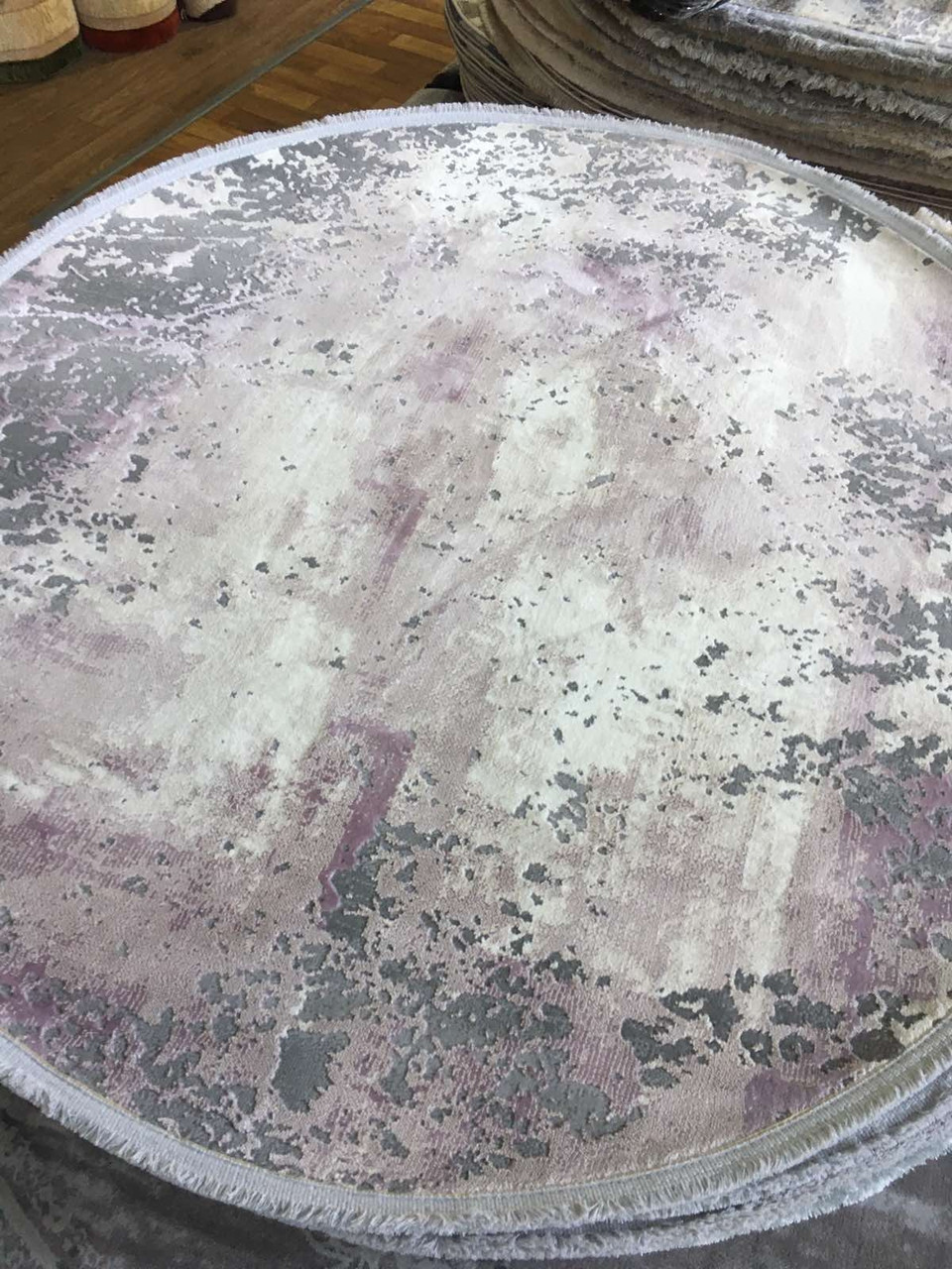 СУЧАСНИЙ КИЛИМ КРУГЛОЇ ФОРМИ LUXURY 06047A LILAC, фото 1