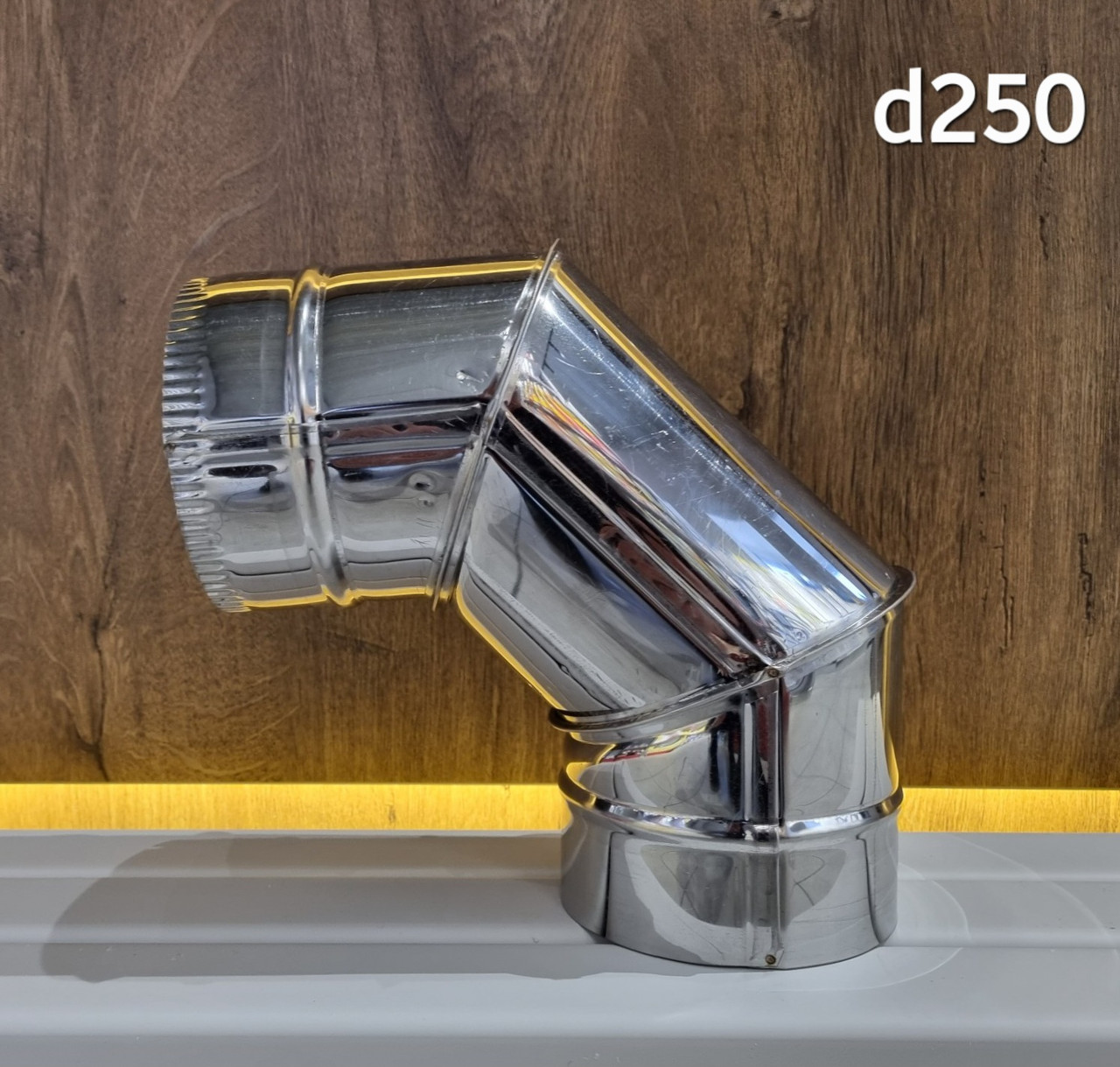Коліно 90° нержавійка AISI 430 d-250