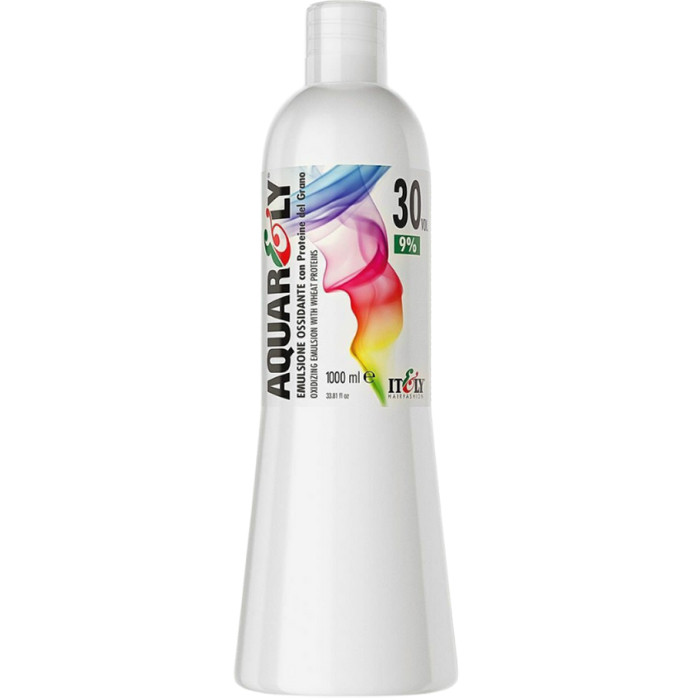 Окислювальна емульсія Itely Hairfashion Aquarely Oxidizing Cream 30vol. 9% 1000ml, фото 1
