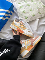 Модні жіночі кроссівки Adidas Forum 84 Low White/Orange. Жіночі кросси Адідас Форум., фото 4
