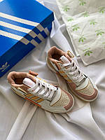 Модні жіночі кроссівки Adidas Forum 84 Low White/Orange. Жіночі кросси Адідас Форум., фото 8