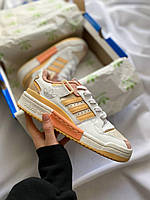 Модні жіночі кроссівки Adidas Forum 84 Low White/Orange. Жіночі кросси Адідас Форум., фото 11