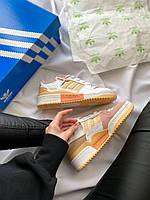 Модні жіночі кроссівки Adidas Forum 84 Low White/Orange. Жіночі кросси Адідас Форум., фото 10