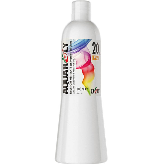 Окислювальна емульсія Itely Hairfashion Aquarely Oxidizing Cream 20vol. 6% 1000ml, фото 1
