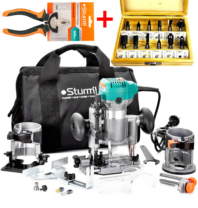 Фрезер Sturm ER1198B + в подарунок плоскогубці і набір фрез шт 12, фото 1