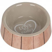 Flamingo Shabby Chic Bowl Heart ФЛАМИНГО ШЕБИ ШИК миска для собак, керамика, 400 мл 0.4 | d 14см