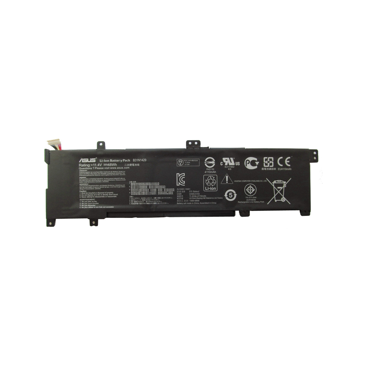 Акумулятор до Ноутбука ASUS K501 B31N1429, 4110mAh (48Wh), 3cell, 11.4V ...
