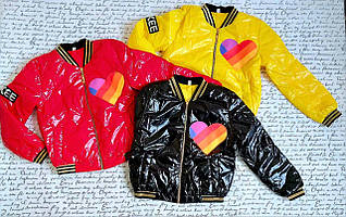 Яскравий демісезонний бомбер на дівчинку р 104-122