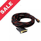 Кабель HDMI-DVI (папа) 1,5 метра