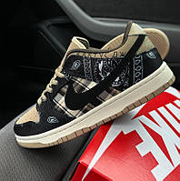 Чоловічі кросівки Nike SB Dunk Low Travis Scott весна-осінь повсякденні. Живе фото