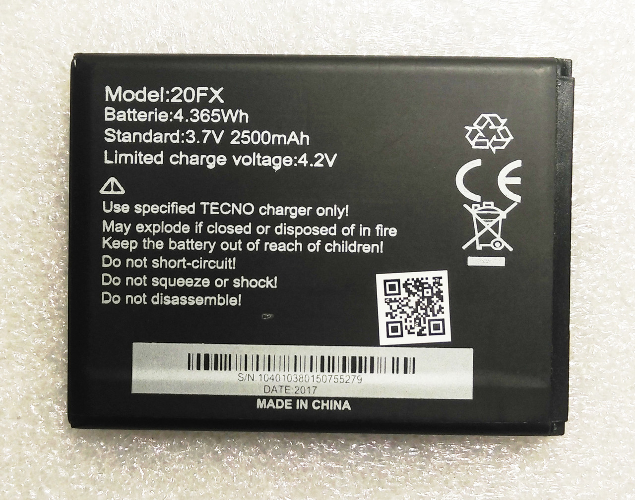 Акумулятор для INFINIX 20FX 2500mAh, фото 1