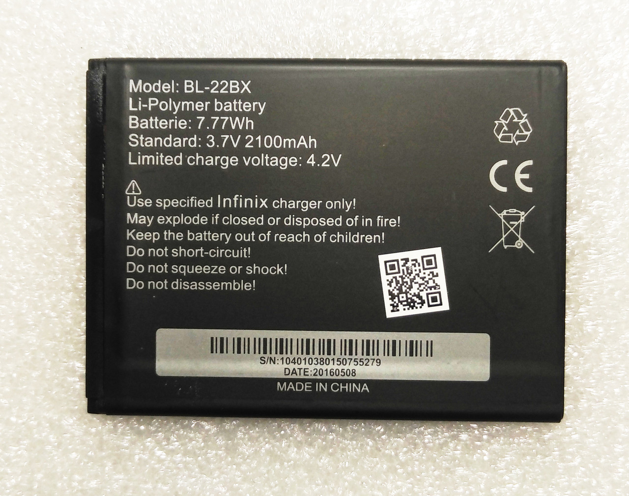 Акумулятор для INFINIX 22BX 2100mAh