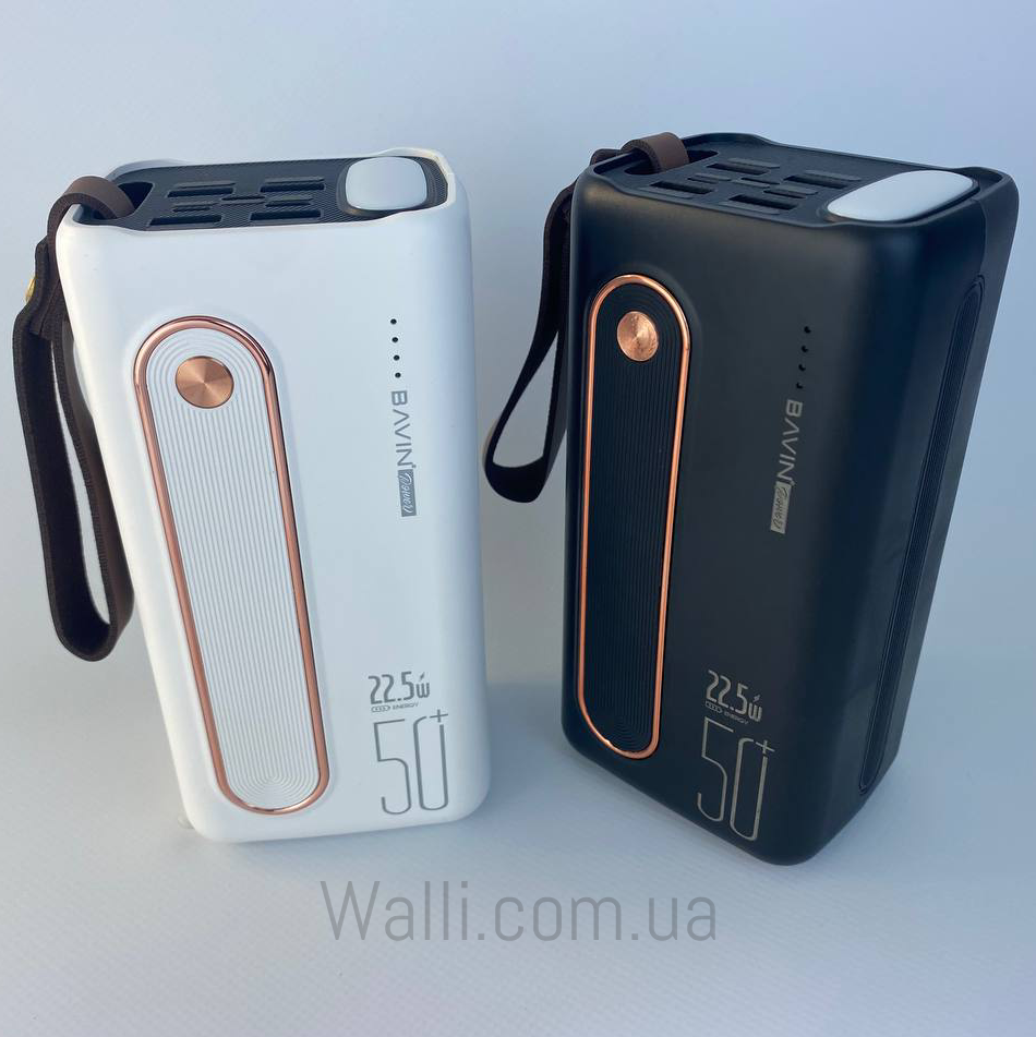 Павербанк Power Bank Bavin 50000 mAh 22.5 W Повербанк. Портативний зарядний пристрій Повер банк павер