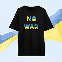 Мужская патриотическая футболка с принтом No War Нет Войне