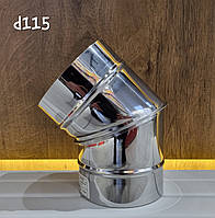 Коліно 45° нержавійка AISI 430 d-115