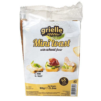 Міні тости Grielle з пшеничного борошна, 90 г, 10 шт/ящ